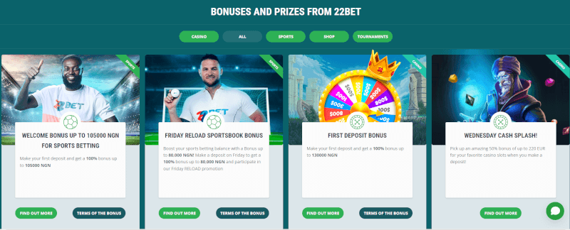 22bet Bonuses for sports betting and casino